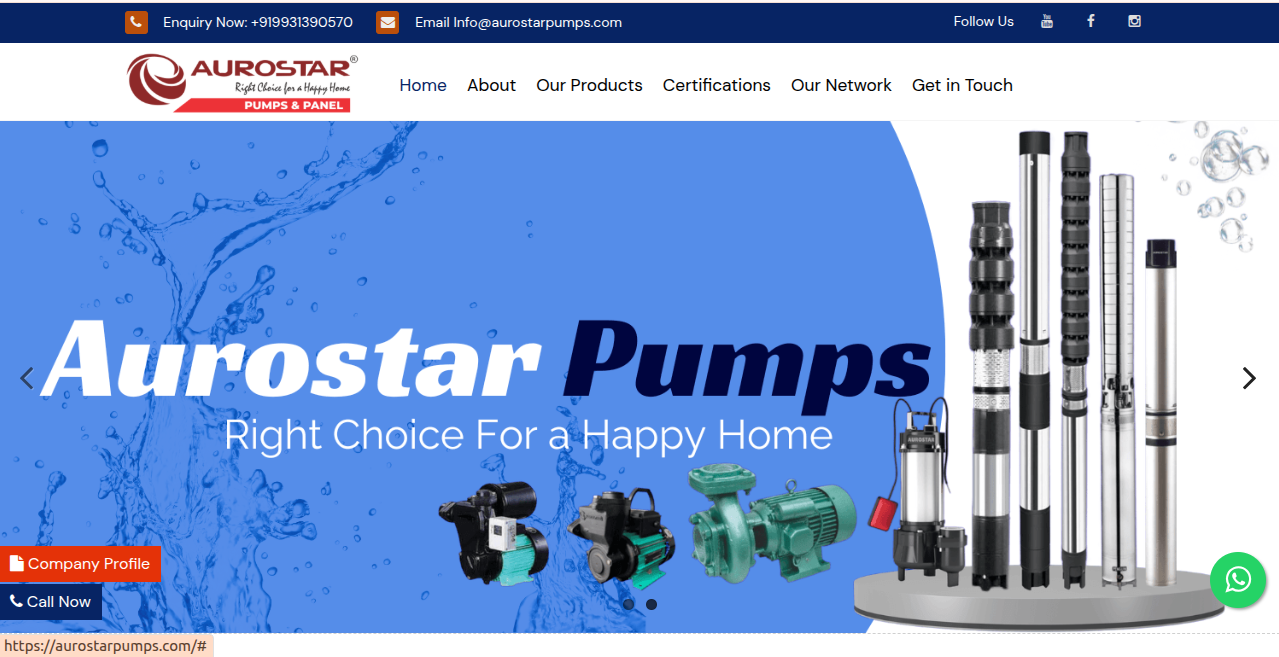 Aurostarpumps.com