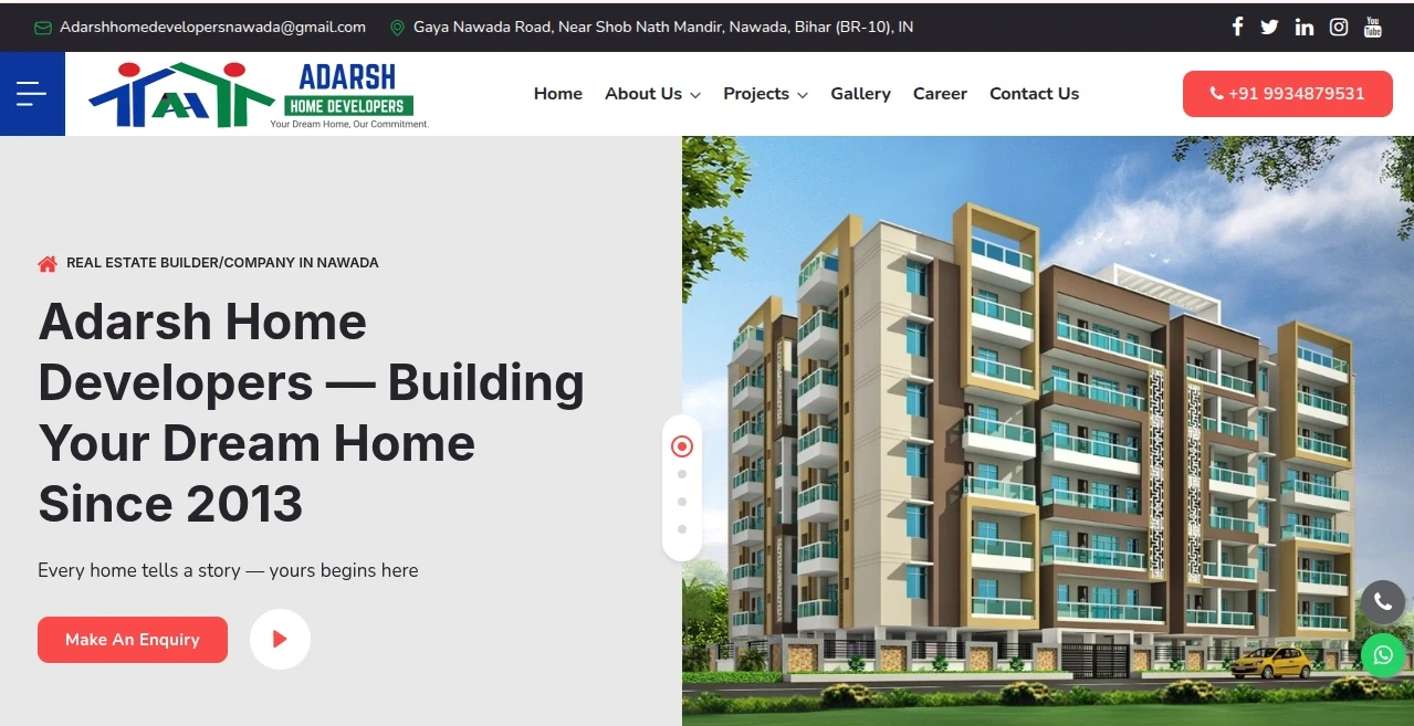 Adarshhomedevelopers.com